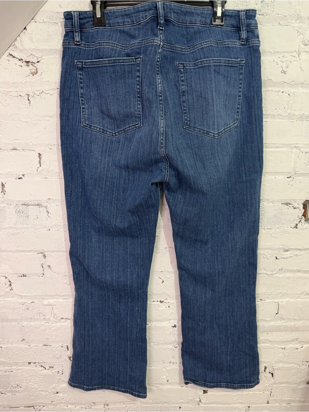 FRAME Le Crop Mini Boot Jeans Blue High Rise Crop Stretch Denim Size 33 - Picture 4 of 8